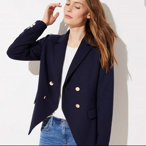 *SOLD* Loft Navy Petite Double Breasted Blazer